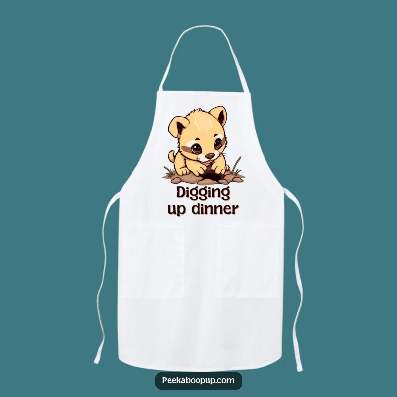 Funny Puppy Chef Apron - Humorous Kitchen Gift for Determined Cooks