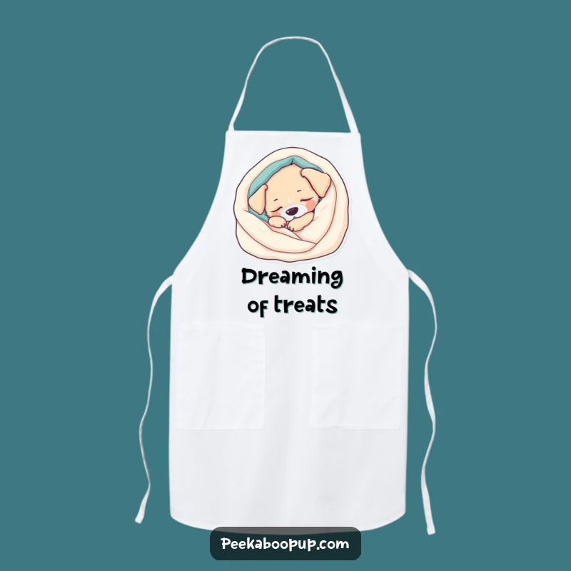 Funny Sleepy Puppy Apron: Cook Up Calm with Adorable Canine Comfort