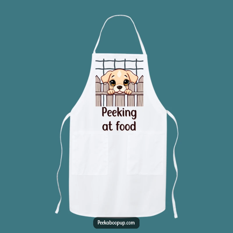 Funny Puppy Investigator Apron: Cook and Peek with Canine Curiosity