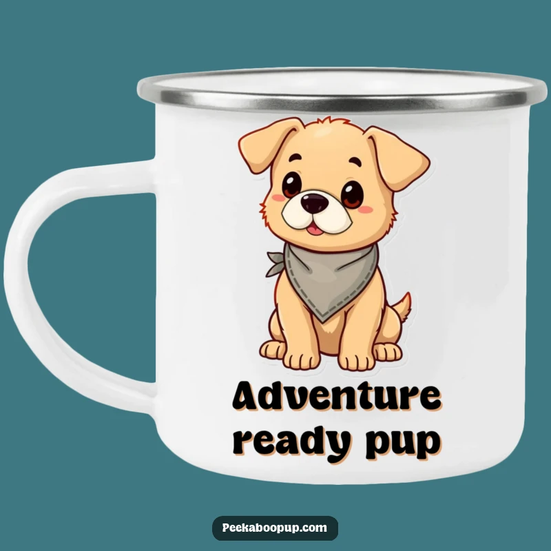 Funny Proud Puppy Bandana Camping Mug - Hilarious Outdoor Style!