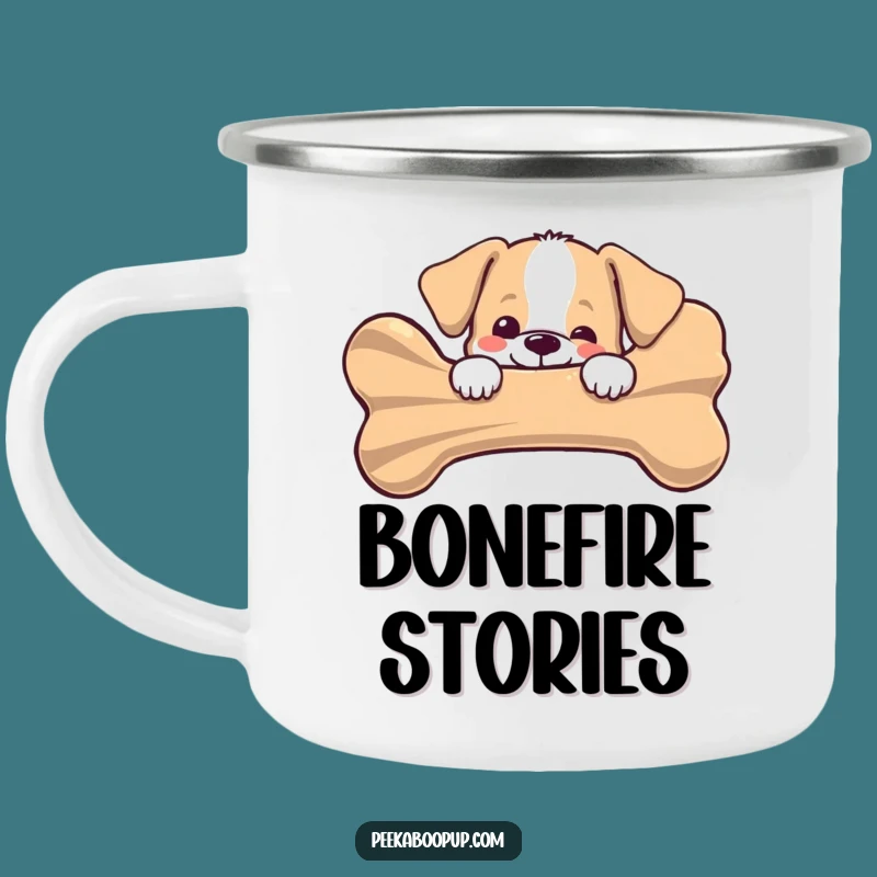 Adventure Pup: Funny Puppy Bone Camping Mug!