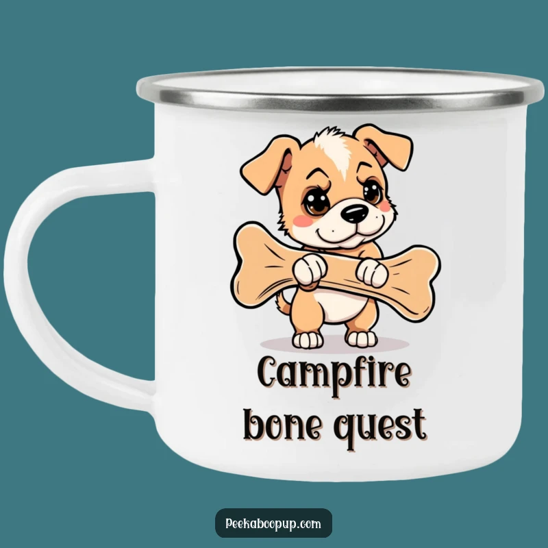 Funny Puppy Giant Bone Camping Mug: Adventure Effort, Perfect Gift