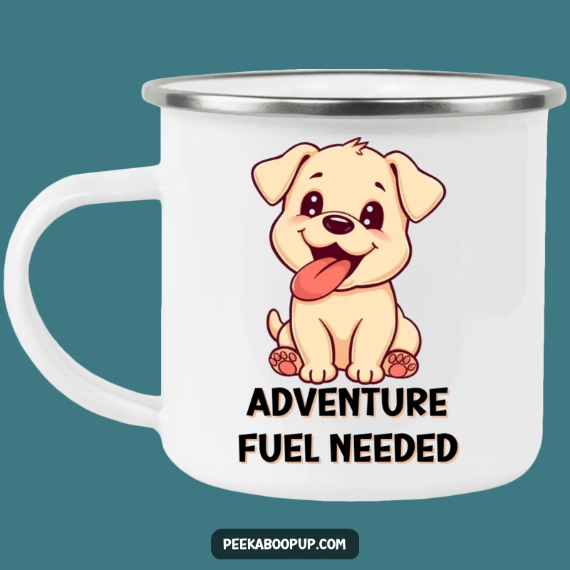 Durable Funny Puppy Panting Camping Mug: Enjoy Your Drink with this Hilarious Outdoor Companion