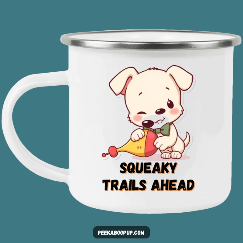 Funny Puppy Bowtie Camping Mug - Ruggedly Hilarious Adventure Companion