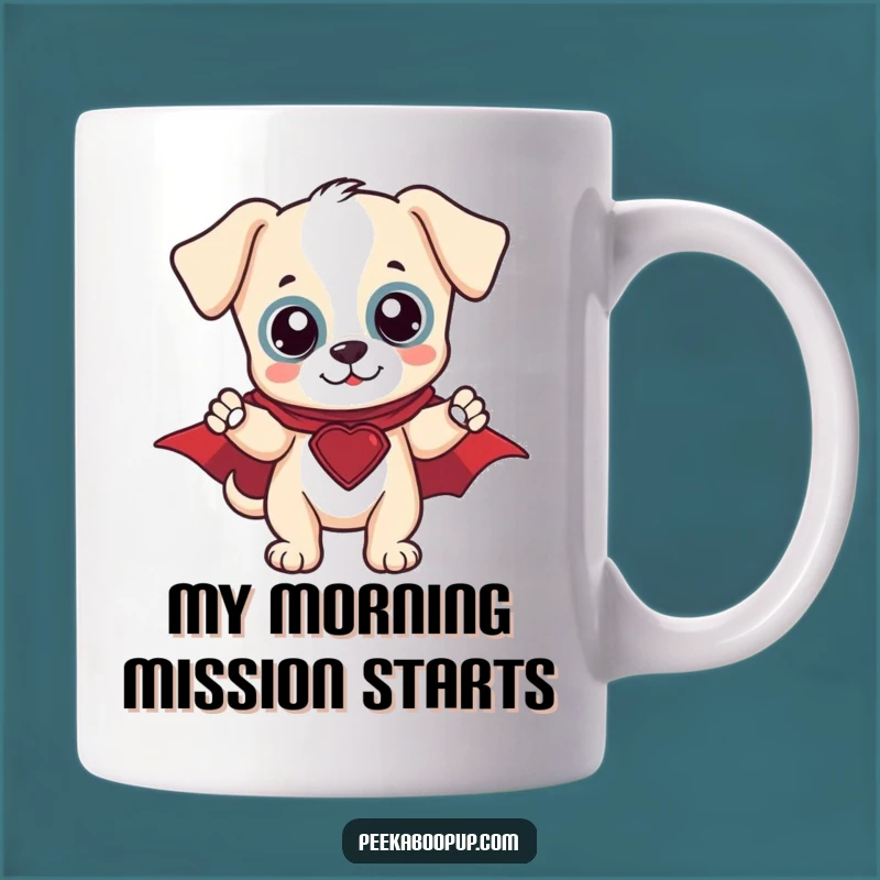 Funny Hero Puppy Mug: Super Dog Gift for Admiring Your Little Champion