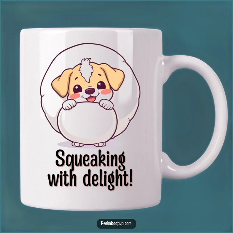 Funny Puppy Squeaky Toy Mug - Peek-a-Boo Delight Gift!