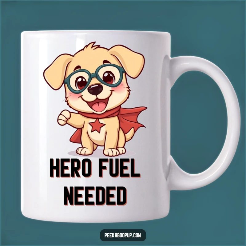 Funny Superhero Puppy Mug: A Hilarious Gift for Dog Lovers and Comic Fans