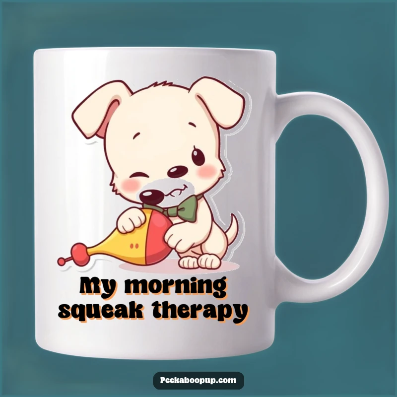 Funny Puppy Bowtie Squeaky Toy Mug - The Perfect Adorable Gift for Dog Lovers