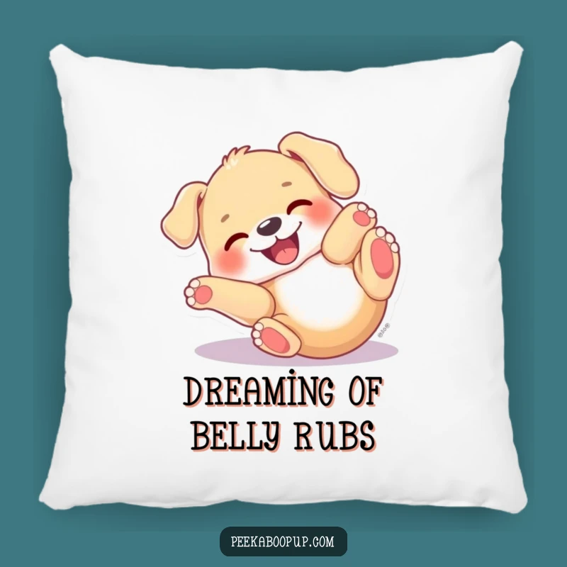 Funny Puppy Roll Pillow - Soft Joyful Dog Rolling Back Cozy Funny Gift