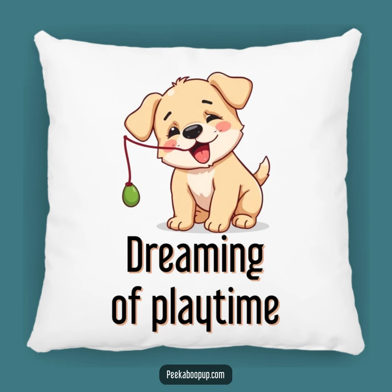 Funny Puppy Pillow: Cozy Comfort with a Playful Pup illustration