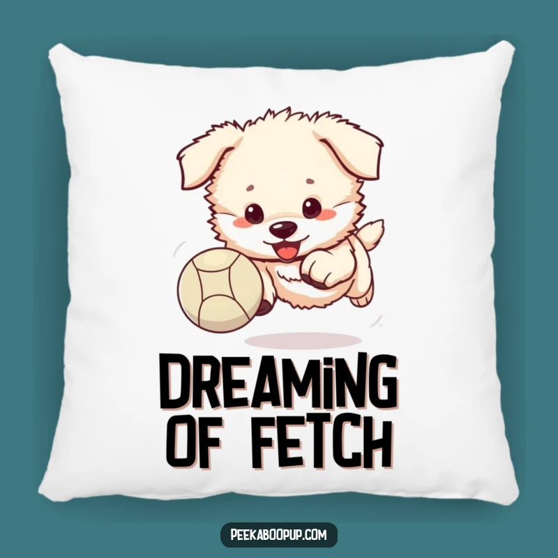 Funny Puppy Ball Pillow - Cozy Fluffy Puppy Play Accent