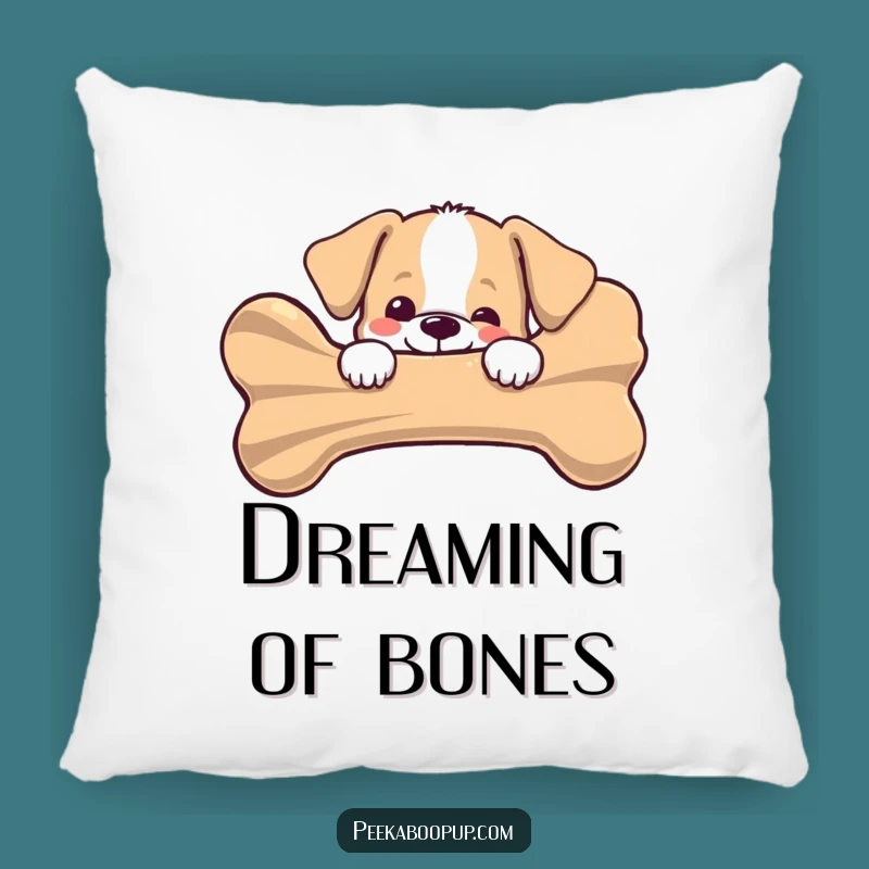 Funny Puppy Bone Pillow: Cuddle Up with Cuteness!