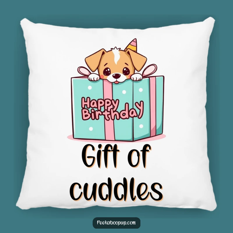 Funny Puppy Gift Pillow: Peek-a-Boo Comfort, Cozy Surprise