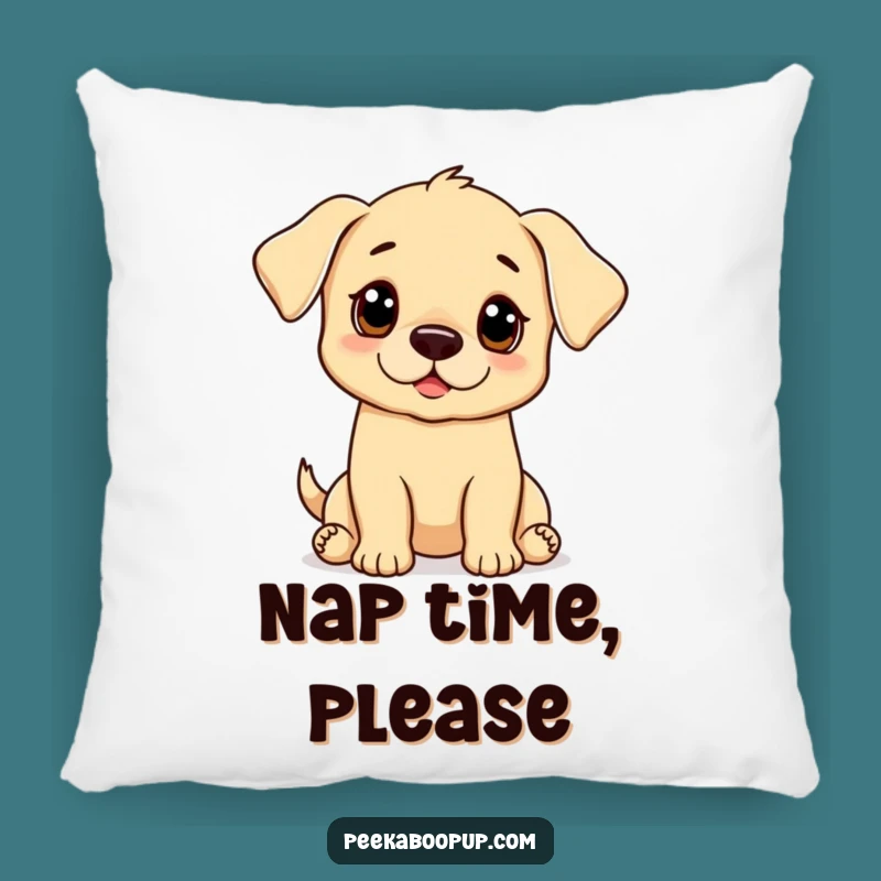 Cute Funny Puppy Begging Pillow