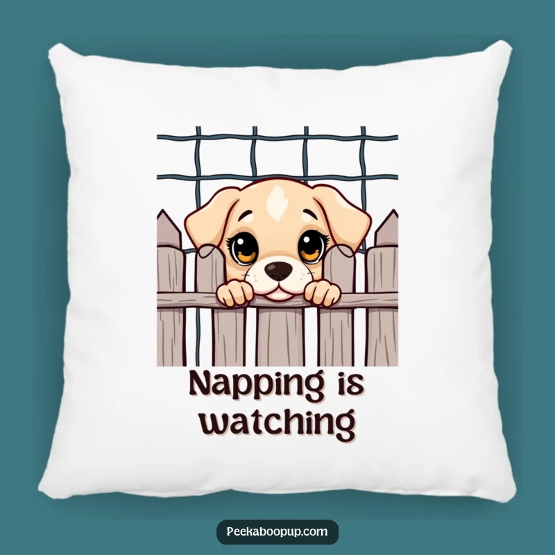 Comfortable Funny Puppy Curious Pillow: Sweet Dreams with a Peeking Pup