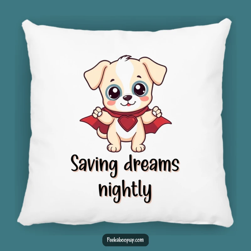 Funny Hero Puppy Pillow: Cozy Comfort with a Super Pup