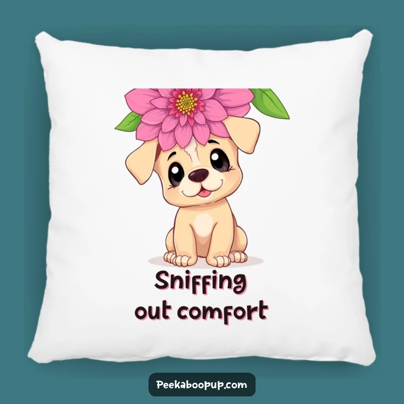 Funny Curious Puppy Pillow: Cozy Comfort with a Touch of Nature