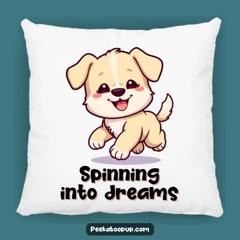 Funny Puppy Tail Chase Pillow: Cozy Comfort Meets Hilarious Dog Design