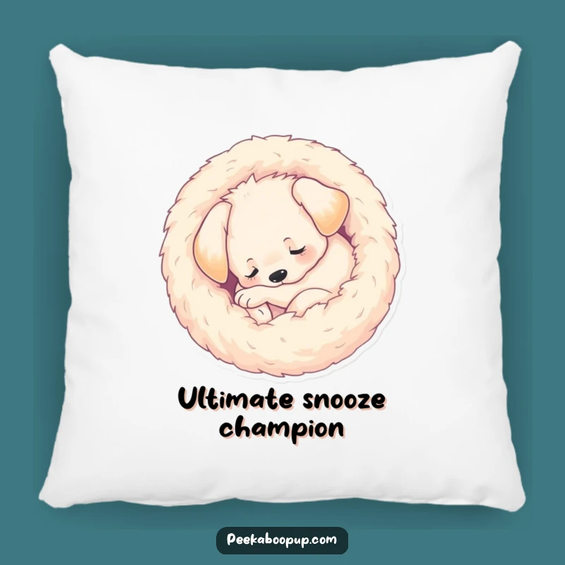 Funny Puppy Ball Pillow: Cozy Canine Comfort, Hilarious Home Decor Gift