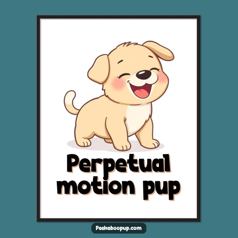 Funny Giggling Puppy Tail Chase Digital Art - Hilarious Doggy Download!