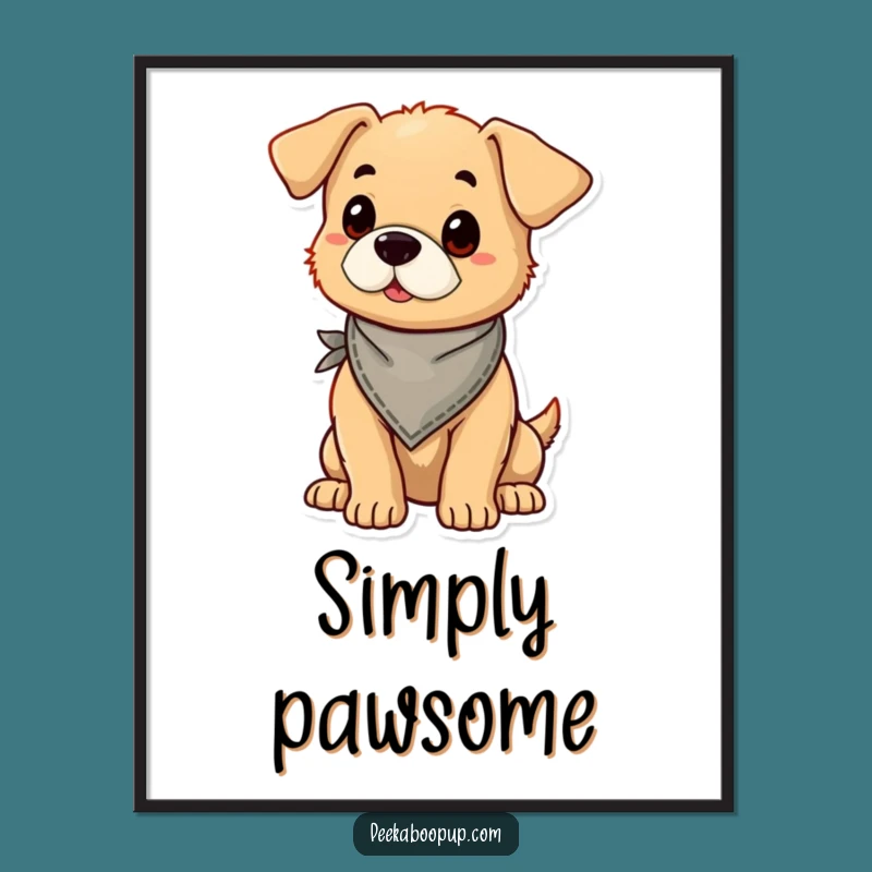 Funny Proud Puppy Bandana Digital Art - Hilarious Stylish Download!