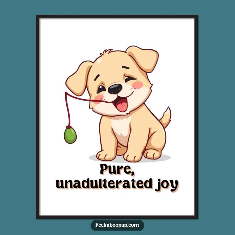 Funny Puppy Digital Art Print: Instant Decor of a Playful Pup