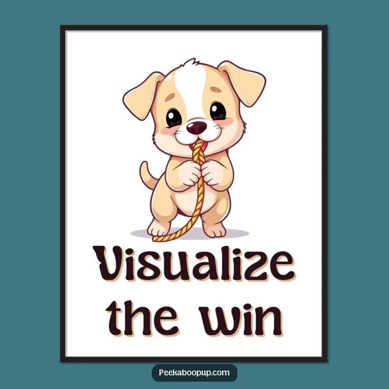 Instant Download Funny Puppy Tug Art