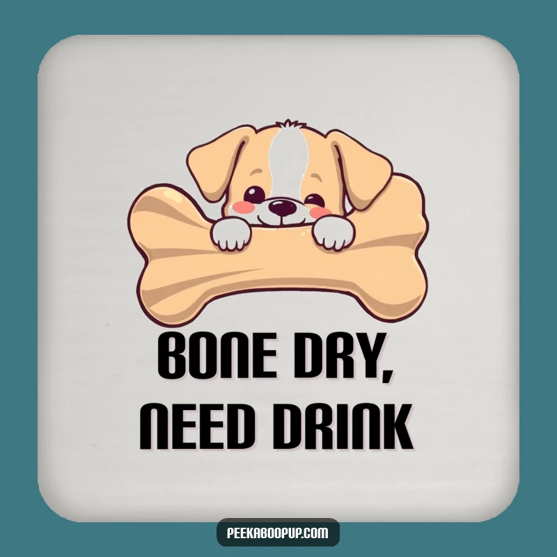 Protect Your Table: Funny Puppy Bone Coaster!