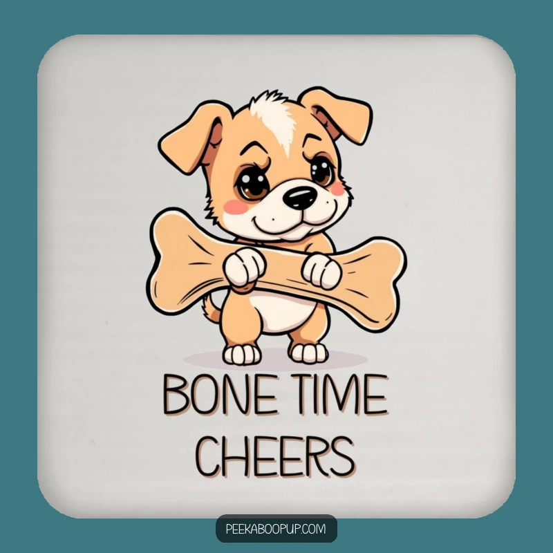Funny Puppy Giant Bone Coaster: Protect Surfaces with Grit, Gift