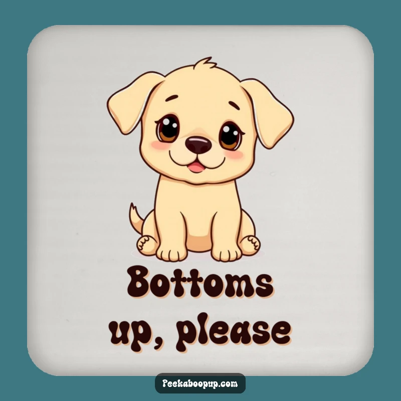 Funny Puppy Begging Drink Coaster Set