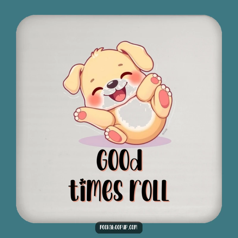 Funny Puppy Roll Coaster - Set of Joyful Dog Rolling Back Funny Gift