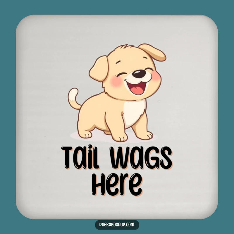 Funny Giggling Puppy Tail Chase Coaster - Hilarious Dog Protection!
