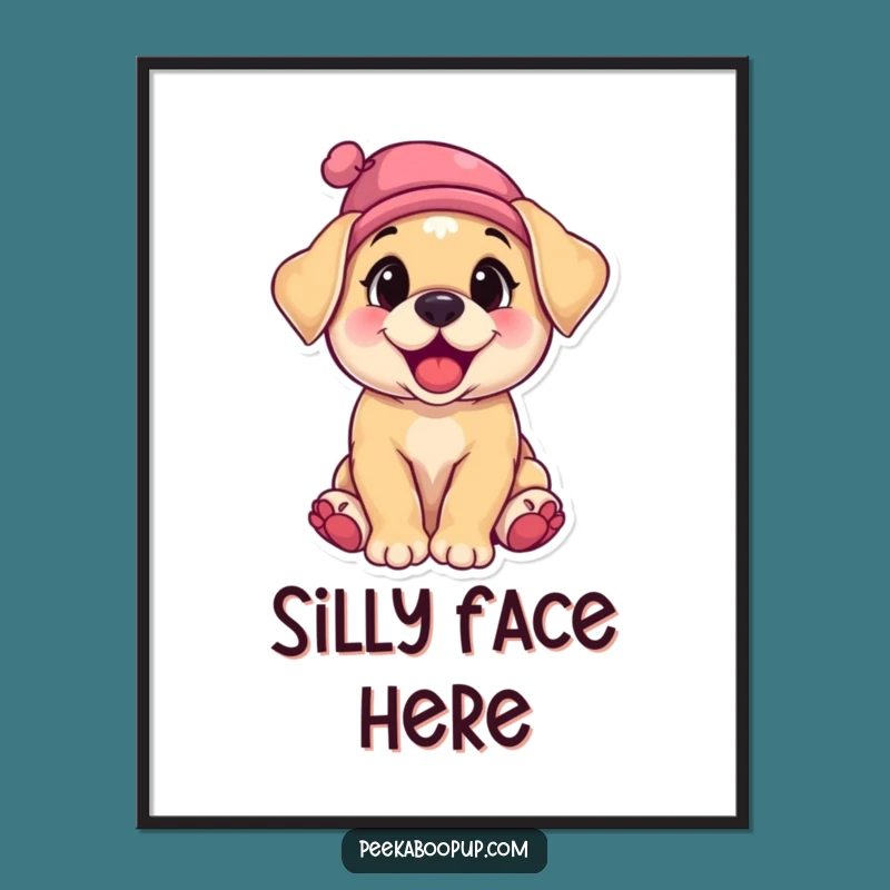 Funny Giggling Puppy Poster - Add Canine Chuckles to Your Walls!