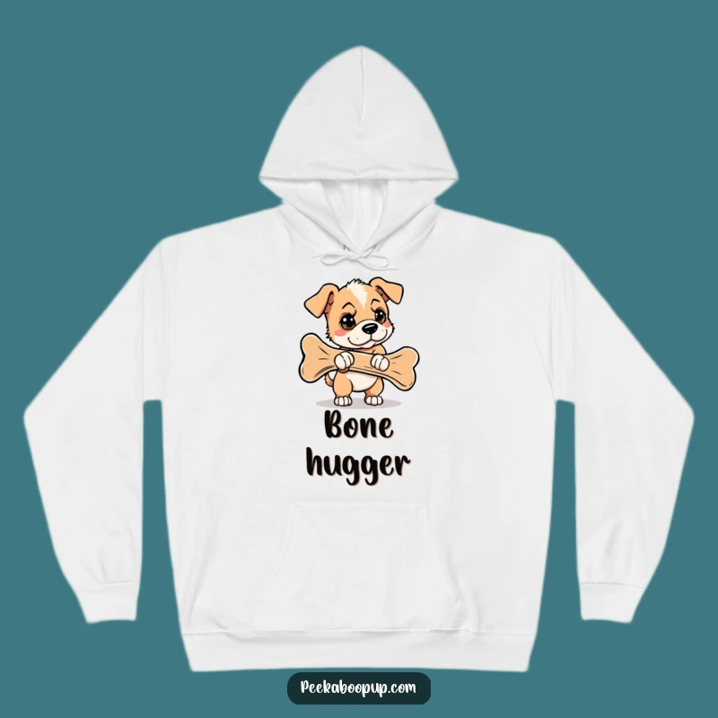 Cozy Funny Puppy Giant Bone Hoodie: Determined Comfort, Perfect Gift