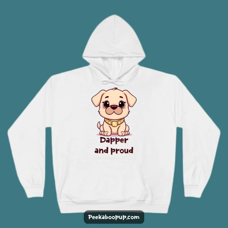 Cozy Funny Proud Puppy Sparkle Hoodie: Warm Comfort with Confident Humor