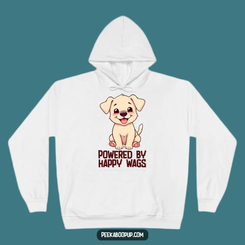 Cozy Funny Puppy Grin Hoodie - Floppy Ears Wagging Comfort Gift