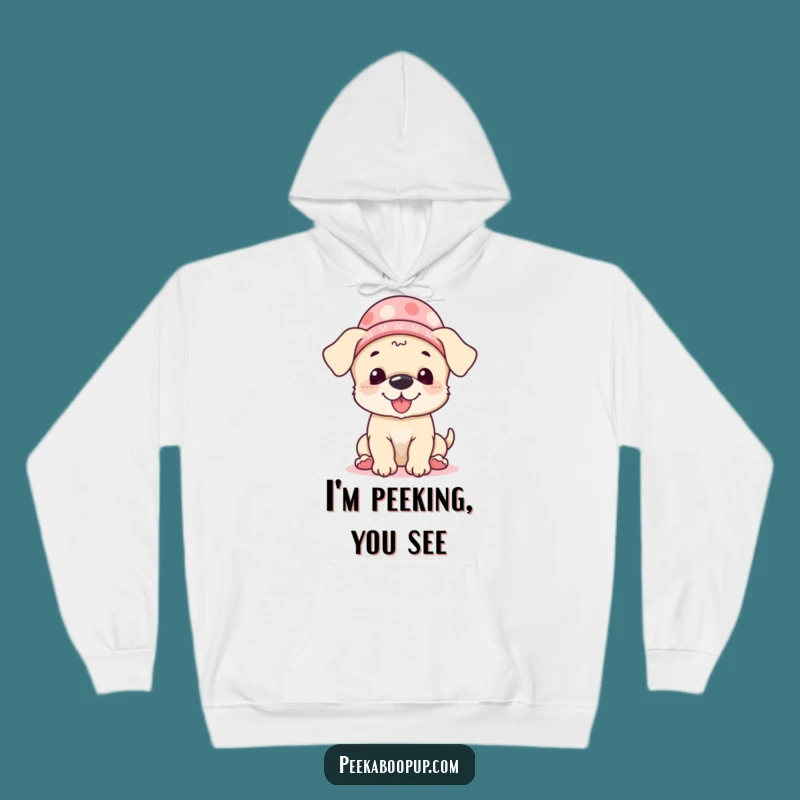 Cozy Funny Puppy Peek-a-Boo Hat Hoodie: Warm & Hilarious Gift for Dog Lovers