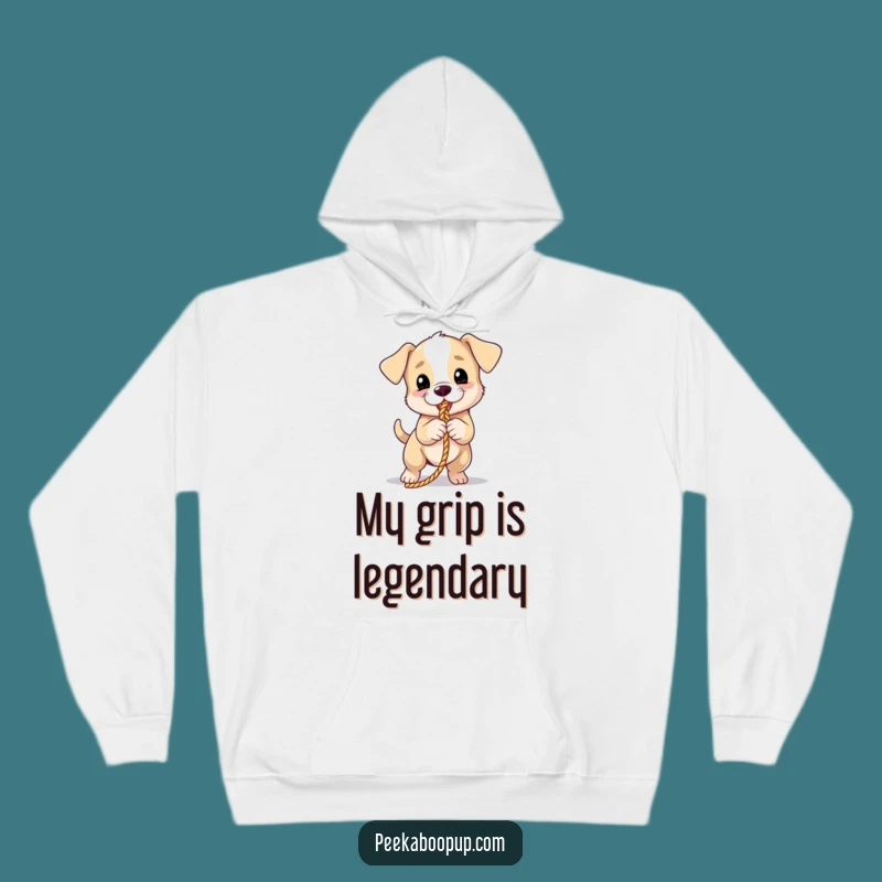 Cozy Funny Puppy Tug Hoodie