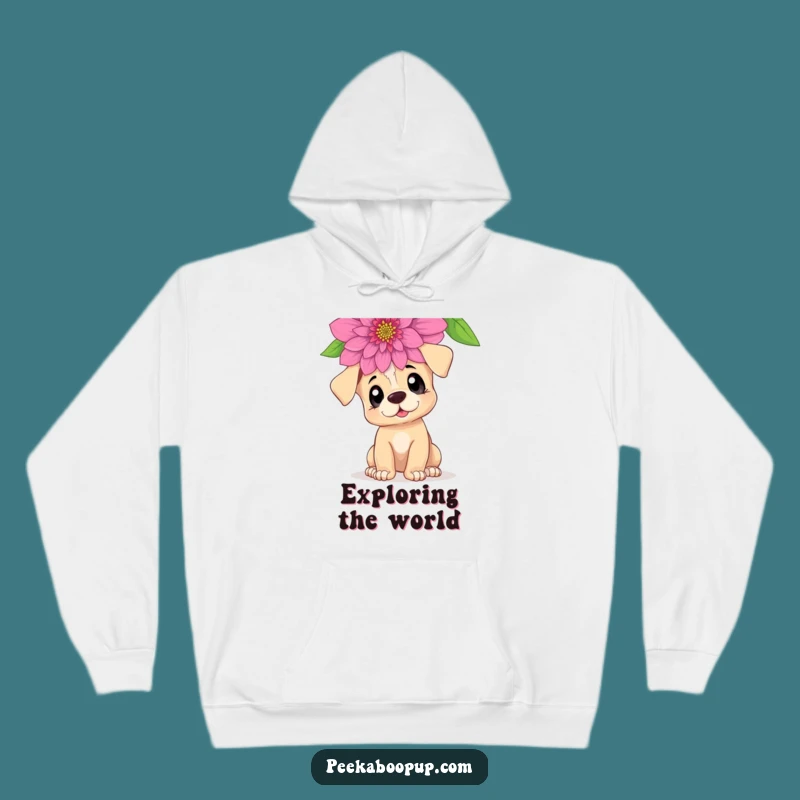 Funny Curious Puppy Hoodie: Cozy Up with Nature's Wonders