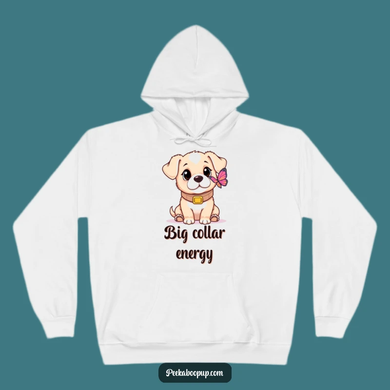Funny Puppy Butterfly Hoodie: Cozy Oversized Collar Pup Comfort, Great Gift