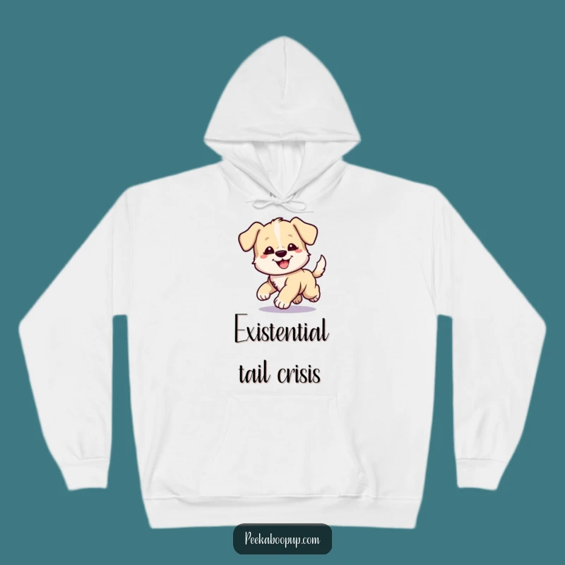 Funny Puppy Tail Chase Hoodie: Cozy and Hilarious Dog Lover Gift for Ultimate Comfort