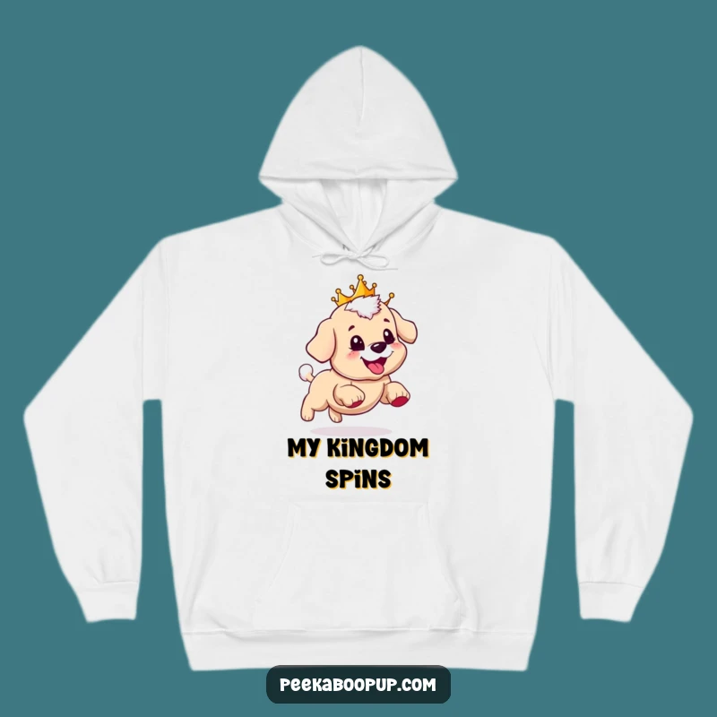 Funny Royal Puppy Hoodie: Cozy Crowned Pup Sweatshirt, Ideal Funny Gift