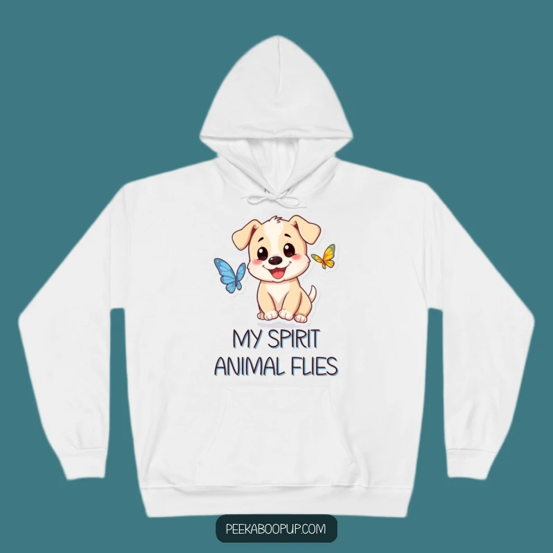 Cozy Funny Puppy Butterfly Hoodie: Warmth for Joyful Pursuits