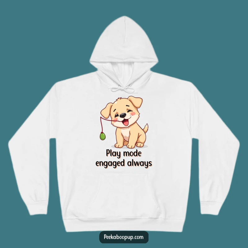 Funny Puppy Hoodie: Cozy Up with a Playful Pup illustration