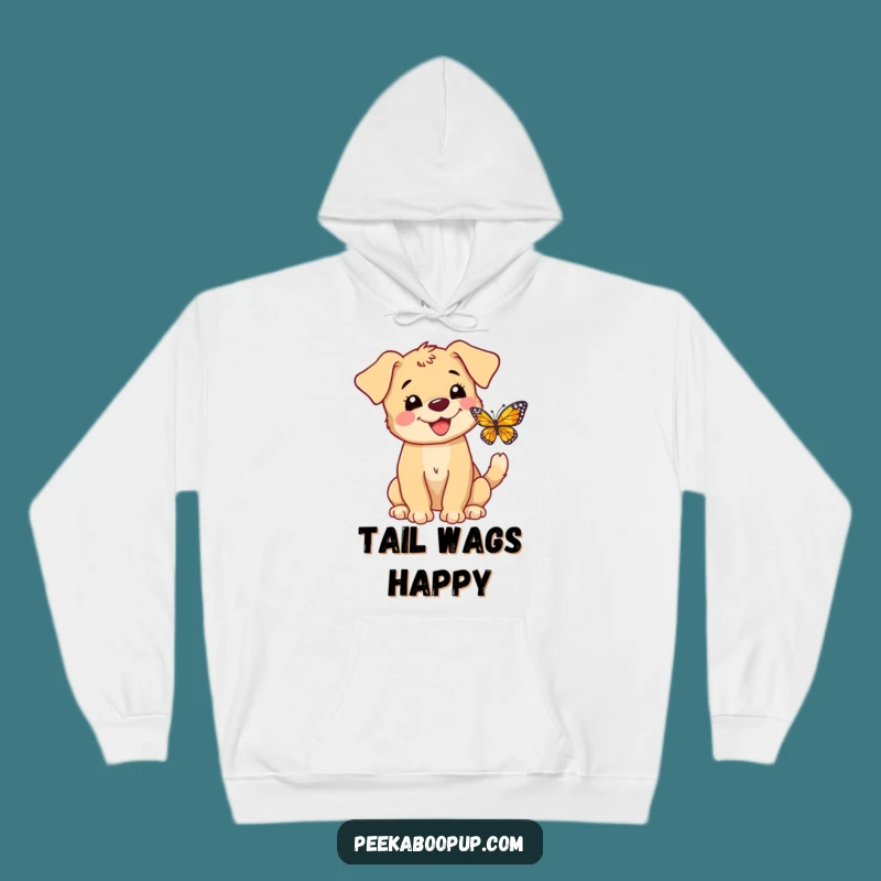 Cozy Funny Puppy Butterfly Hoodie: Warm Comfort for Dog Lovers and Nature Enthusiasts