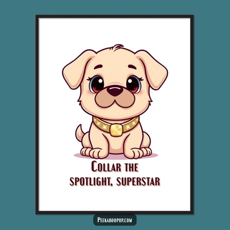 Free Printable Wall Art: Proud Sparkly Puppy - Funny Downloadable Art