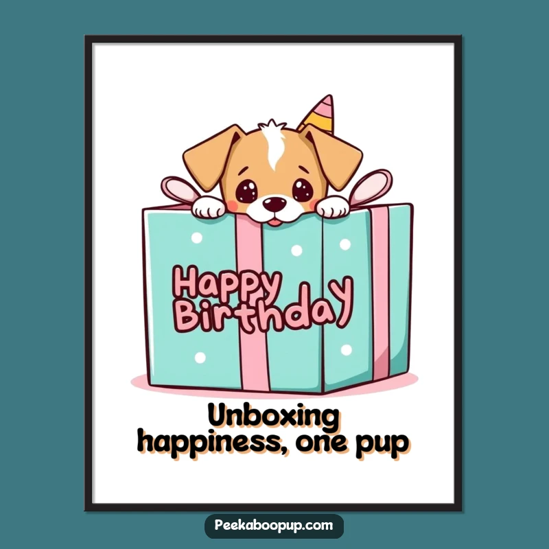 Free Printable Puppy Wall Art: Surprise Pup Decor Downloadable Gift