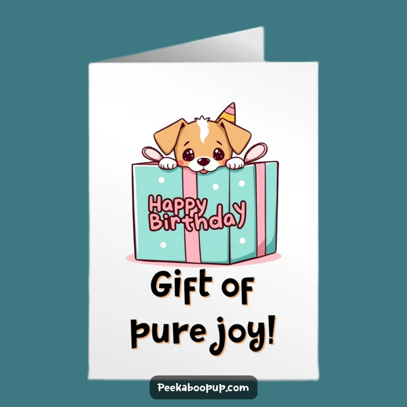 Free Printable Puppy Birthday Card: Surprise Pup LOL Gift