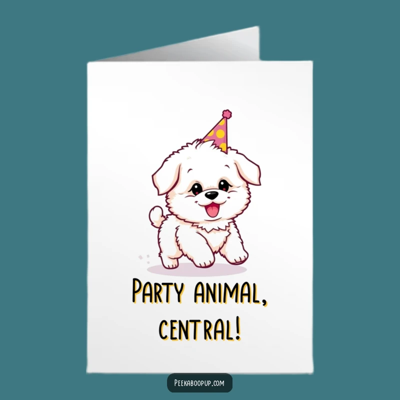 Free Printable Funny Puppy Birthday Card: Dizzy Dog LOL Gift