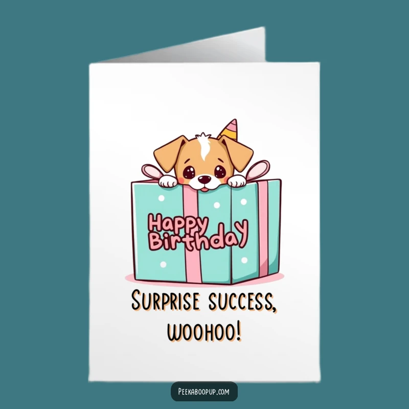 Free Printable Puppy Congrats Card: Surprise Pup Cheers Gift
